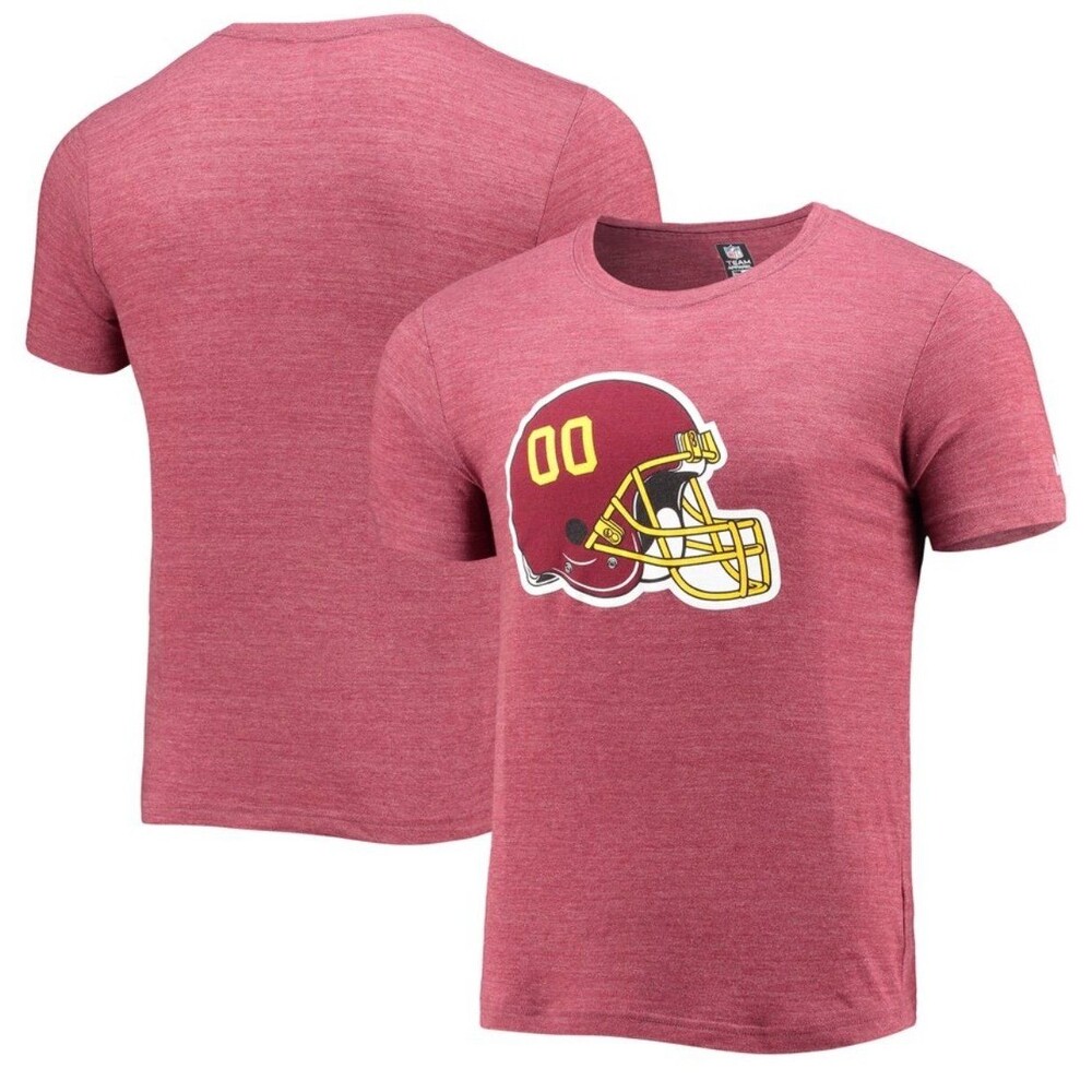 Washington Football Team NFL Alternative Logo Tri-Blend T-Shirt Burgundy Mens m